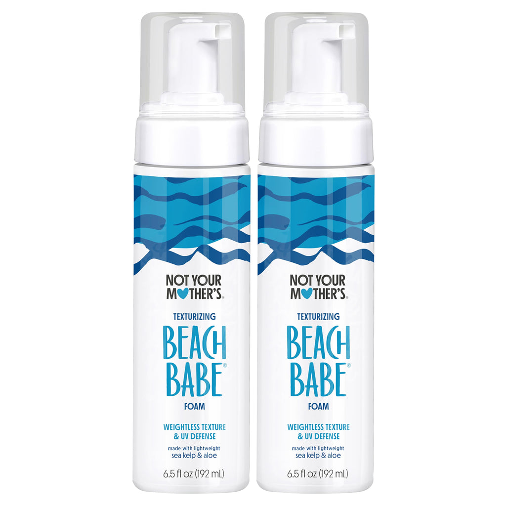 Not Your Mother's Beach Babe Texturizing Foam (2-Pack) – 6.5 oz Each – Crunch-Free Texture, UV Defense
