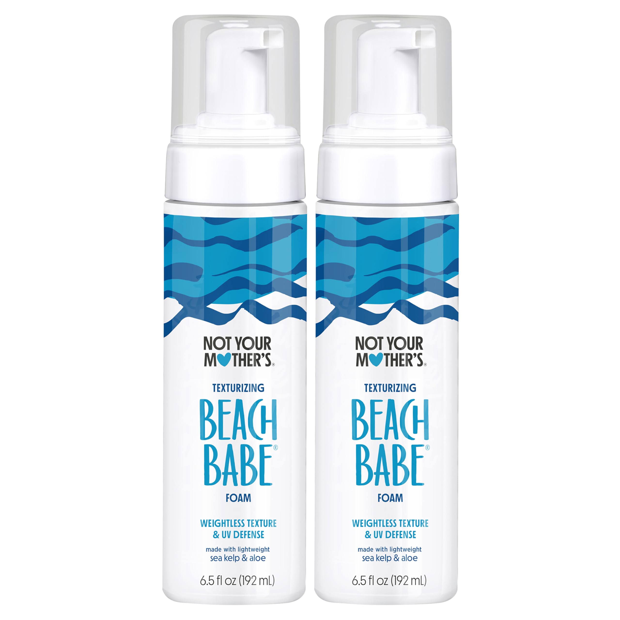 Not Your Mother's Beach Babe Texturizing Foam (2-Pack) – 6.5 oz Each – Crunch-Free Texture, UV Defense