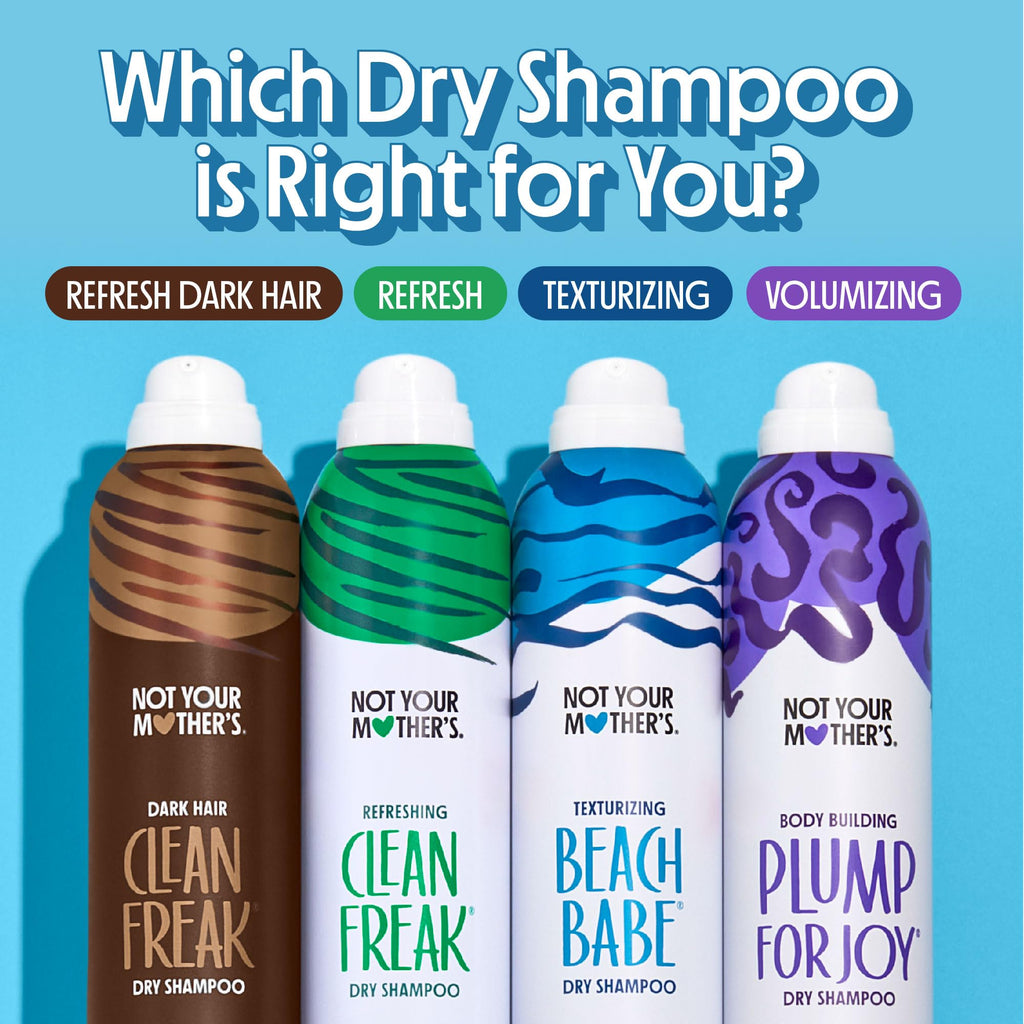Not Your Mother's Clean Freak Dark Hair Dry Shampoo (2 Pack) – 7 oz Each | Brunette-Tinted Oil Absorption, No-Rinse