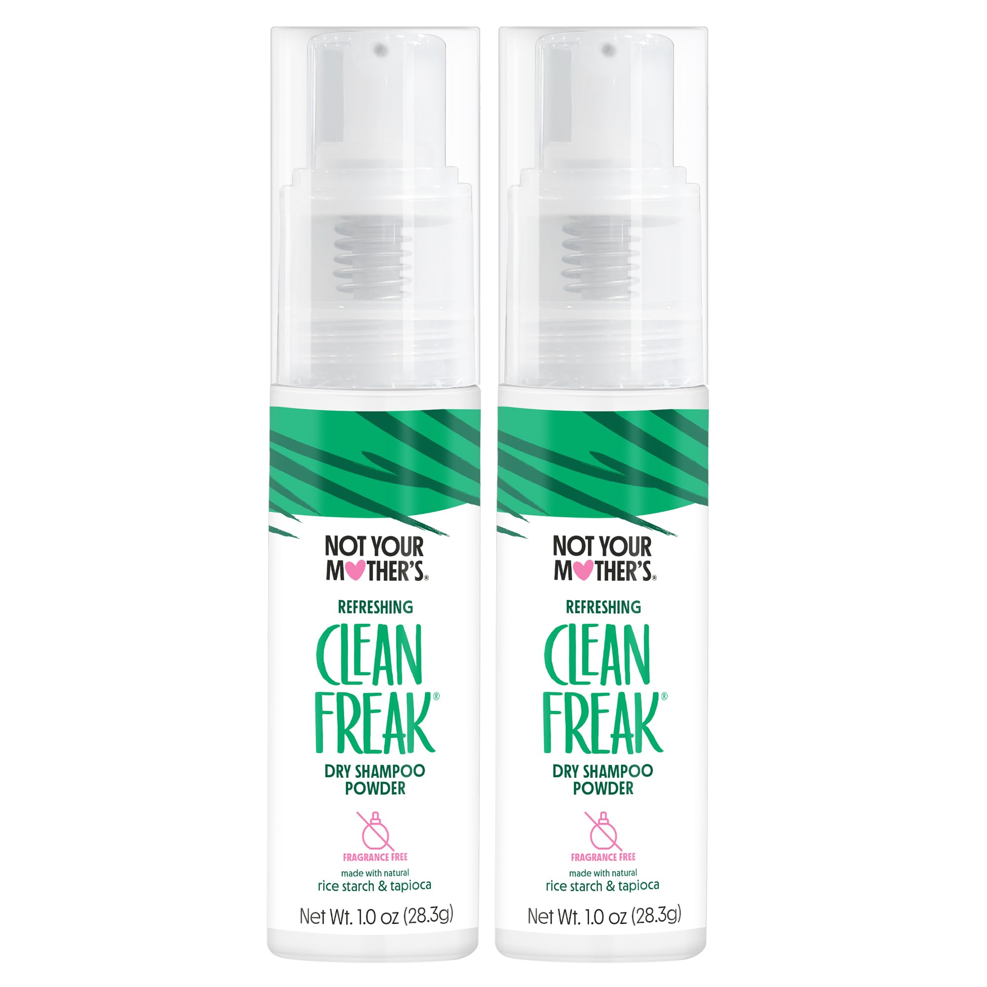 Not Your Mother's Clean Freak Unscented Dry Shampoo Powder (2-Pack) – Absorbs Oil, No Rinse