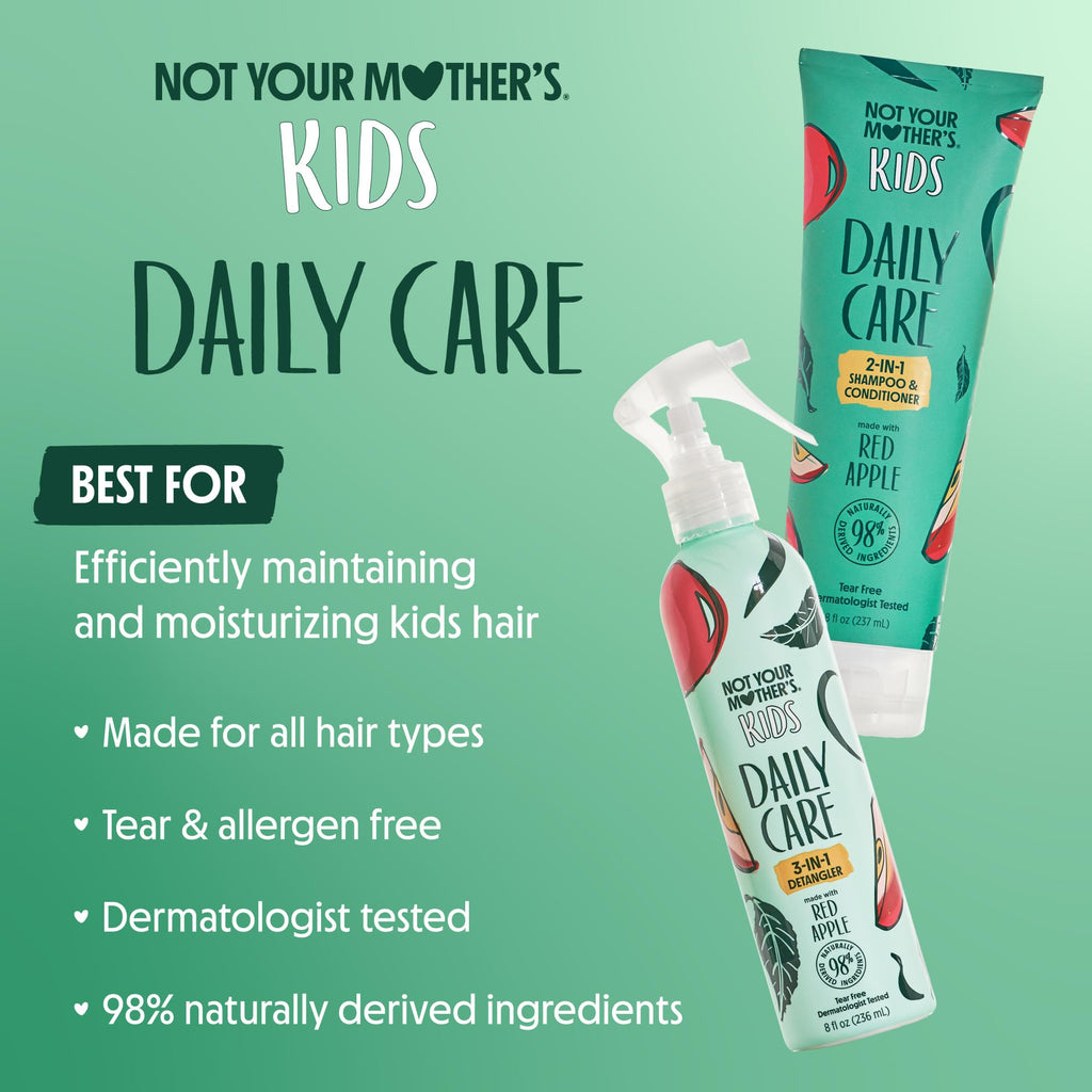 Not Your Mother's Kids Daily Care 2-in-1 Shampoo & Conditioner + 3-in-1 Detangler (2-Pack) – All Hair Types