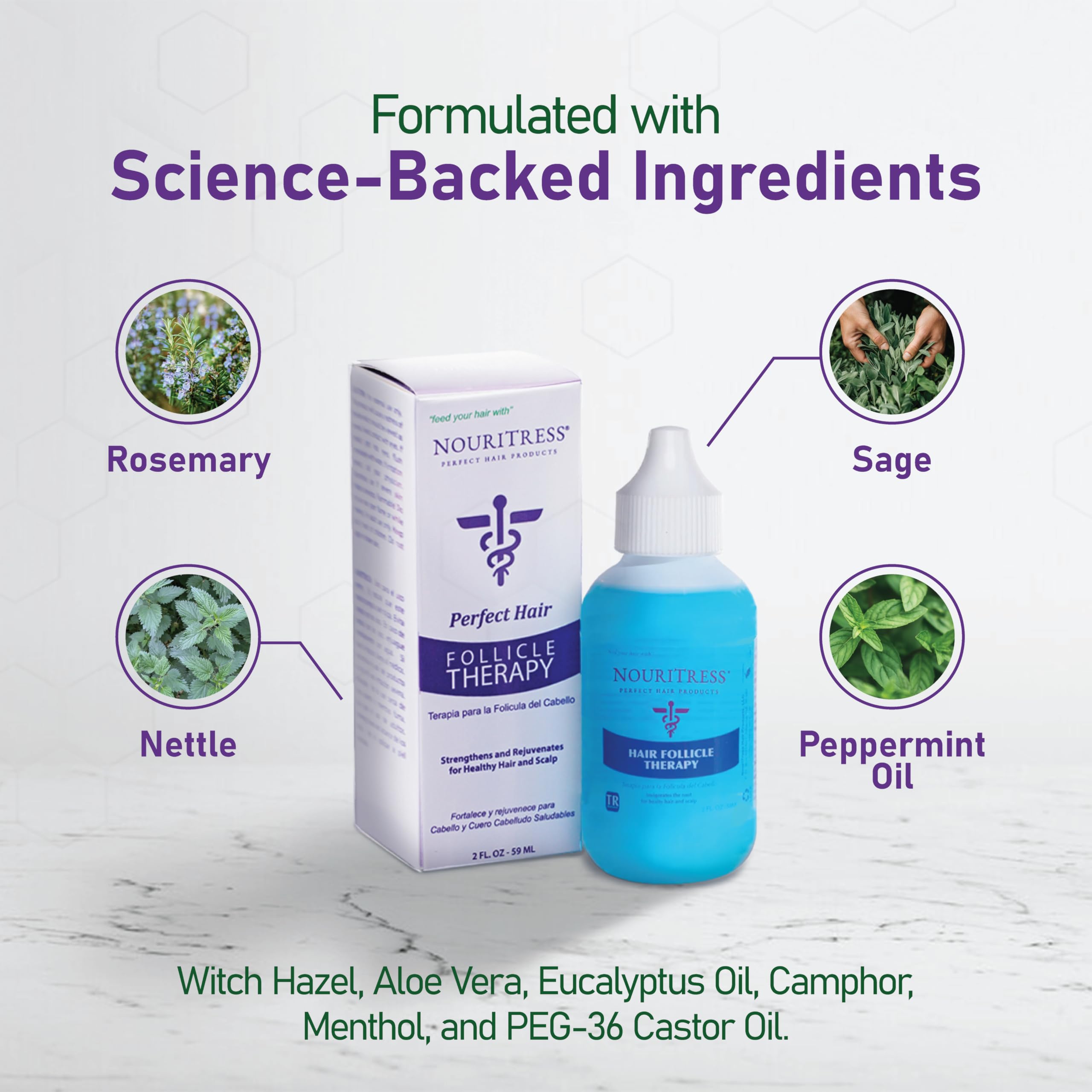 NouriTress Hair Follicle Therapy Serum – Advanced Scalp Treatment with Rosemary and Castor Oil