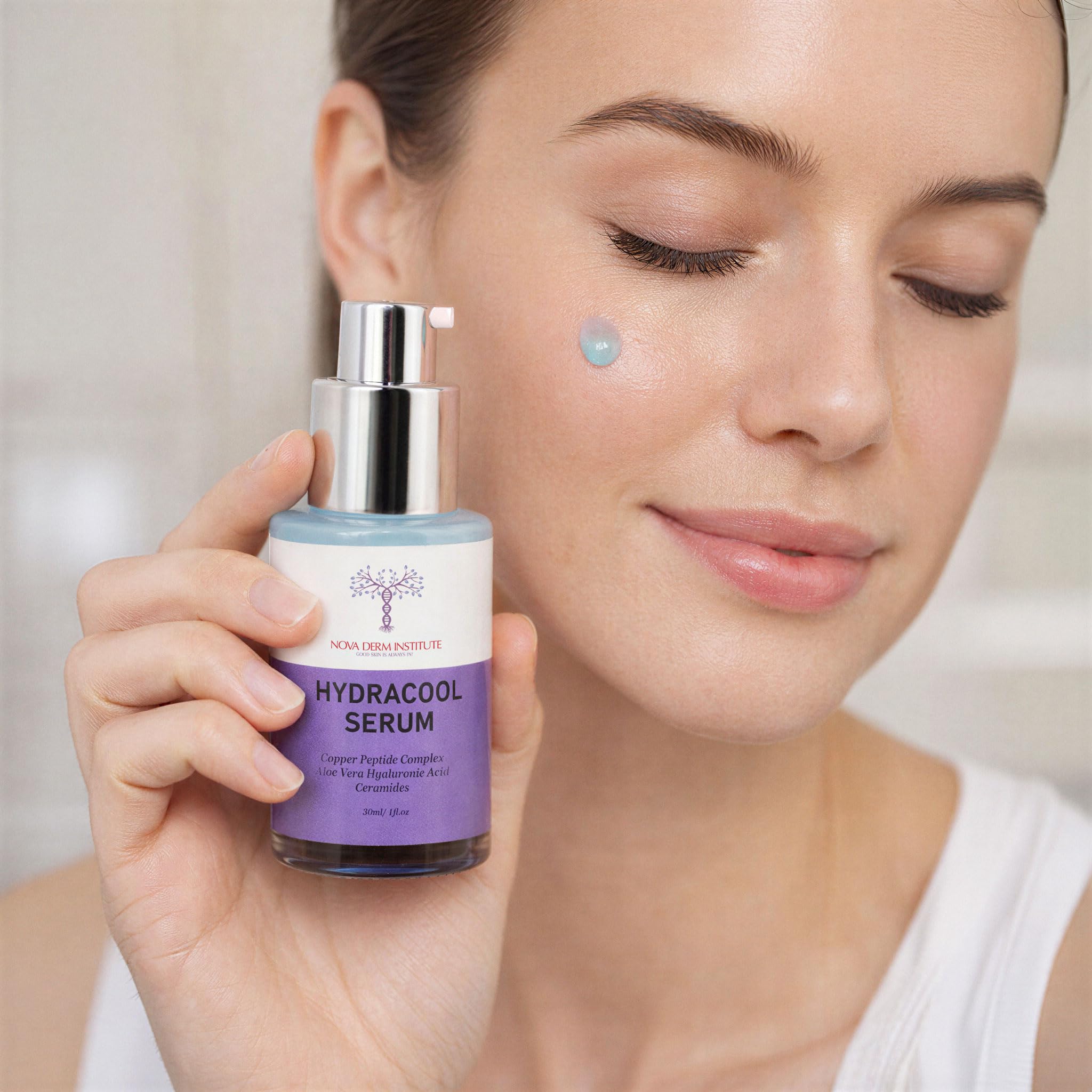 Nova Derm Institute Lightweight Hydrating Serum – Oil-Free, Fragrance-Free for Sensitive Skin