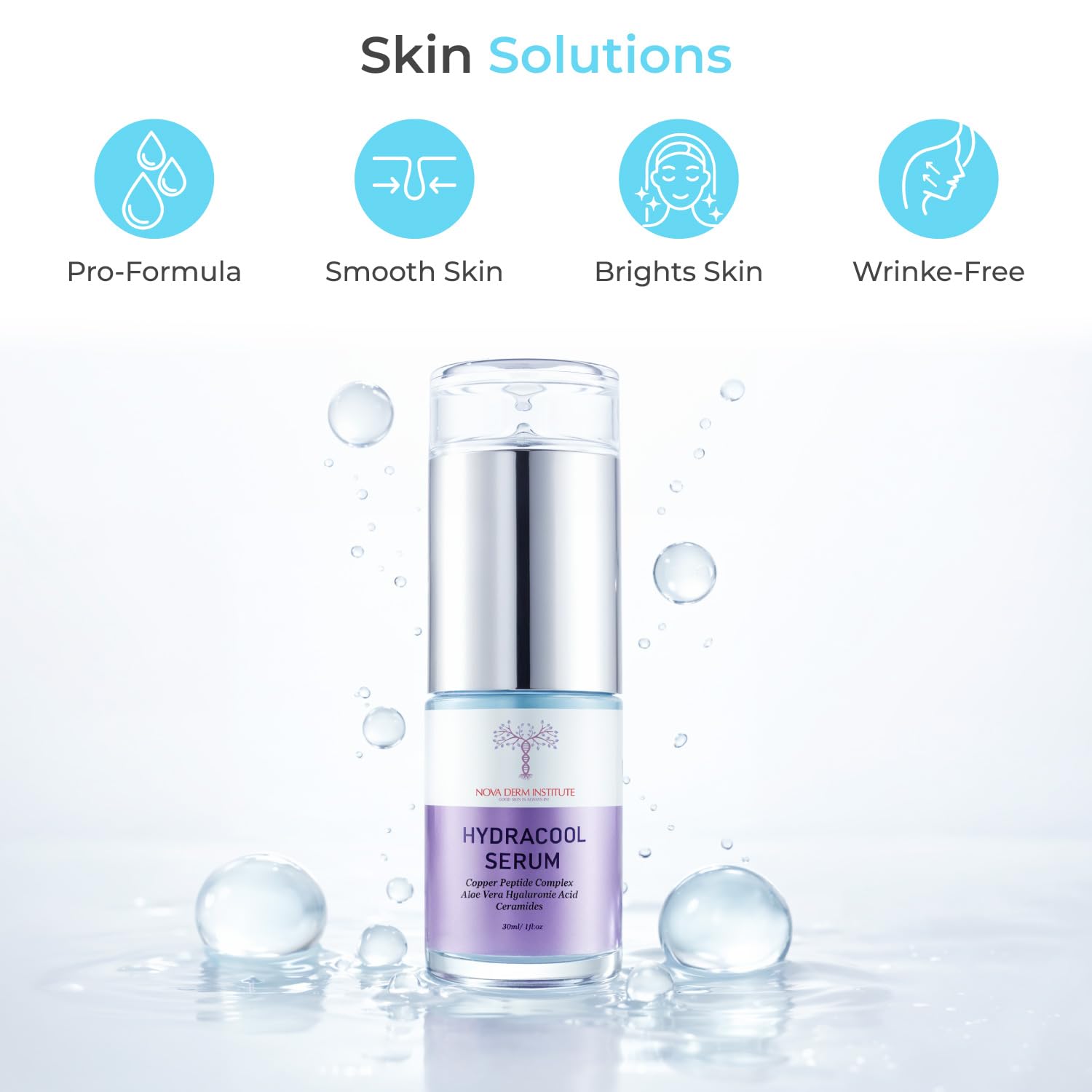 Nova Derm Institute Lightweight Hydrating Serum – Oil-Free, Fragrance-Free for Sensitive Skin
