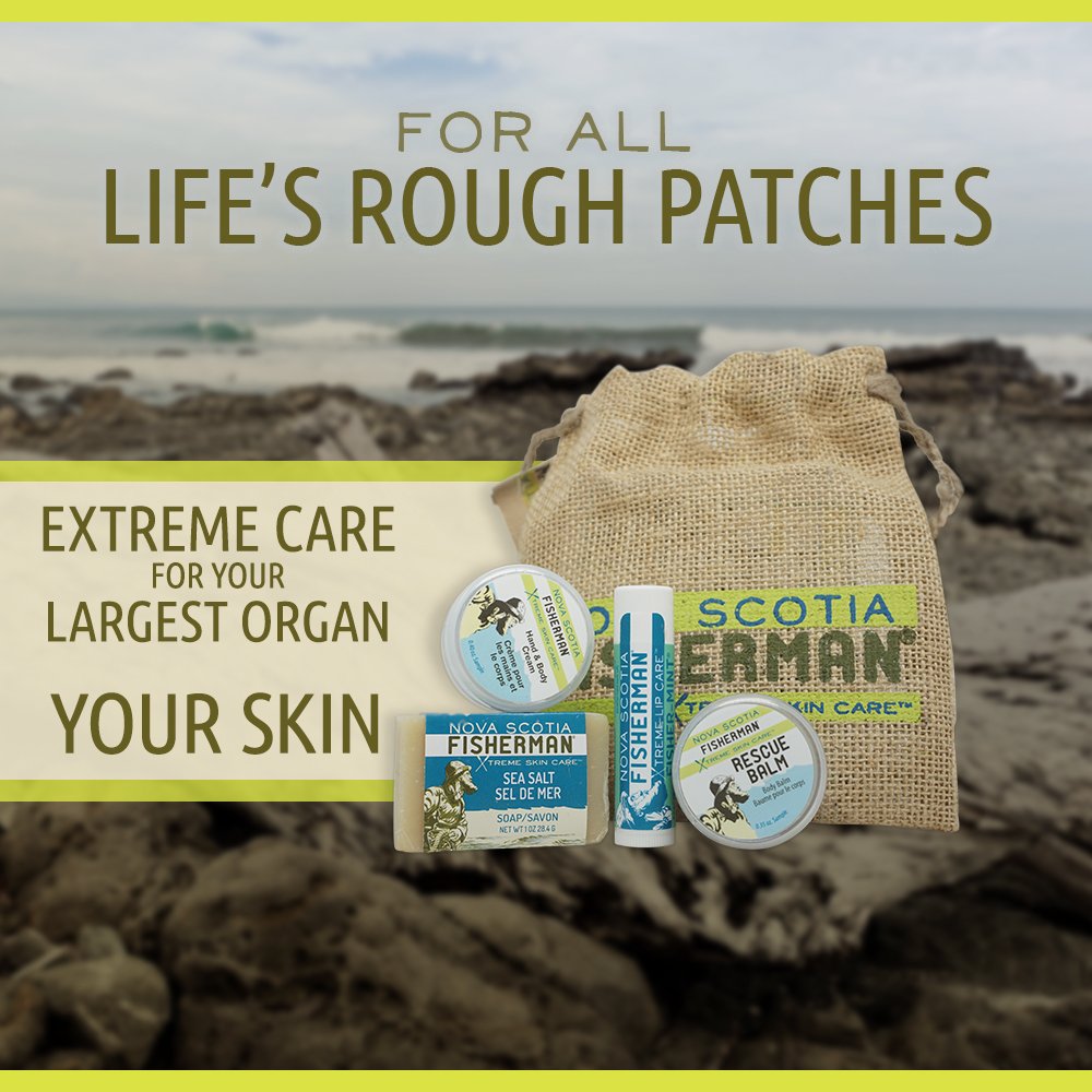 Nova Scotia Fisherman Stem to Stern Pack – Mini Soap, Lip Balm, Hand & Body Cream, Rescue Balm