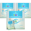 NOVEHA Baby Eyelid & Lash Wipes — Safe & Natural 180 Pcs (3x60 Pack)