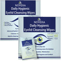 NOVEHA Daily Hygienic Eyelid & Lash Wipes – 120 Wipes, Hypoallergenic & Gentle (2 Pack)