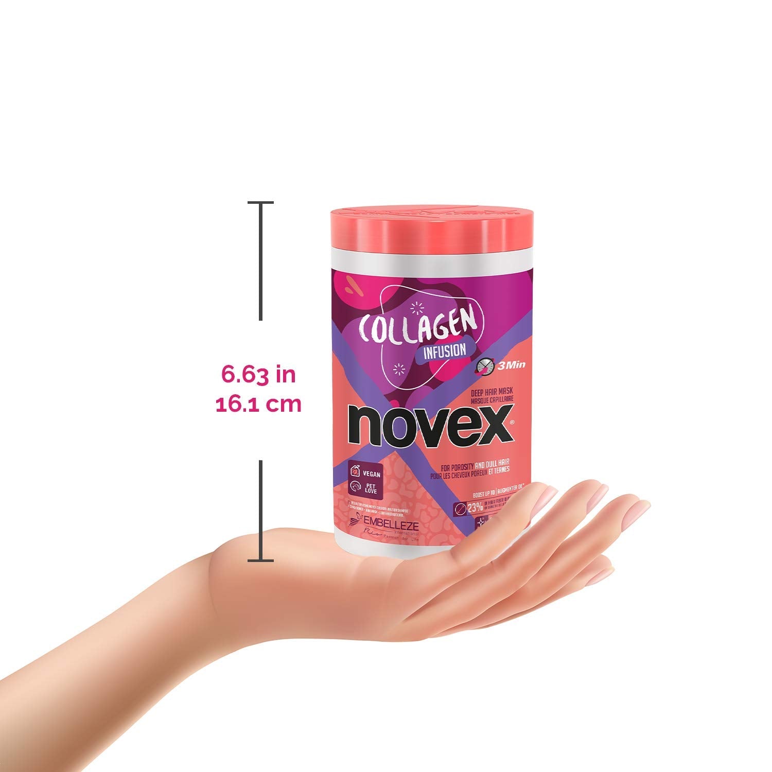 NOVEX Hair Care Set: Shampoo 10.1oz, Conditioner 10.1oz, Mask 35oz