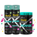 NOVEX Mystic Black Shampoo + Conditioner + Mask Set – 10.1oz / 10.1oz / 35oz