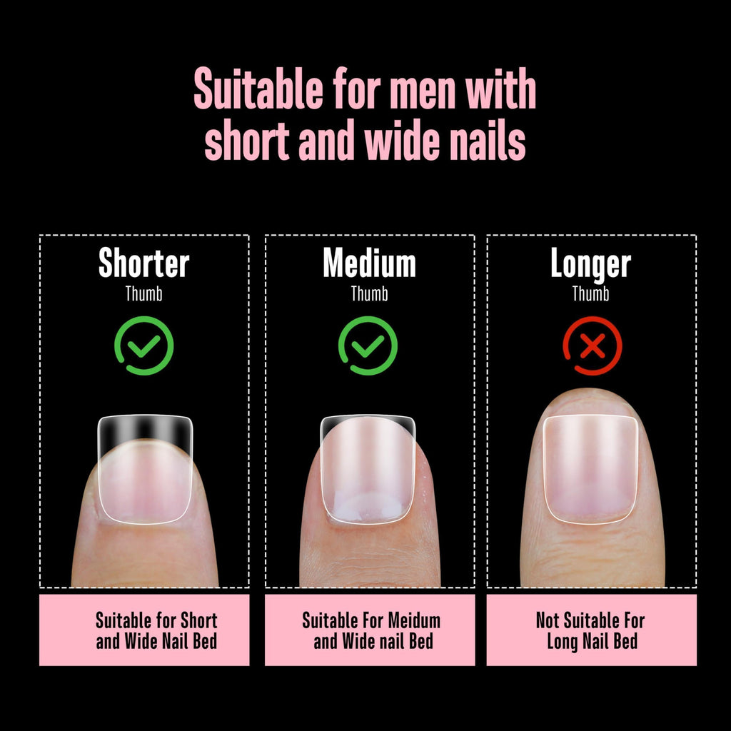 NOVO OVO Extra Short Nail Tips for Wide Nail Beds – 16 Sizes x 640pcs