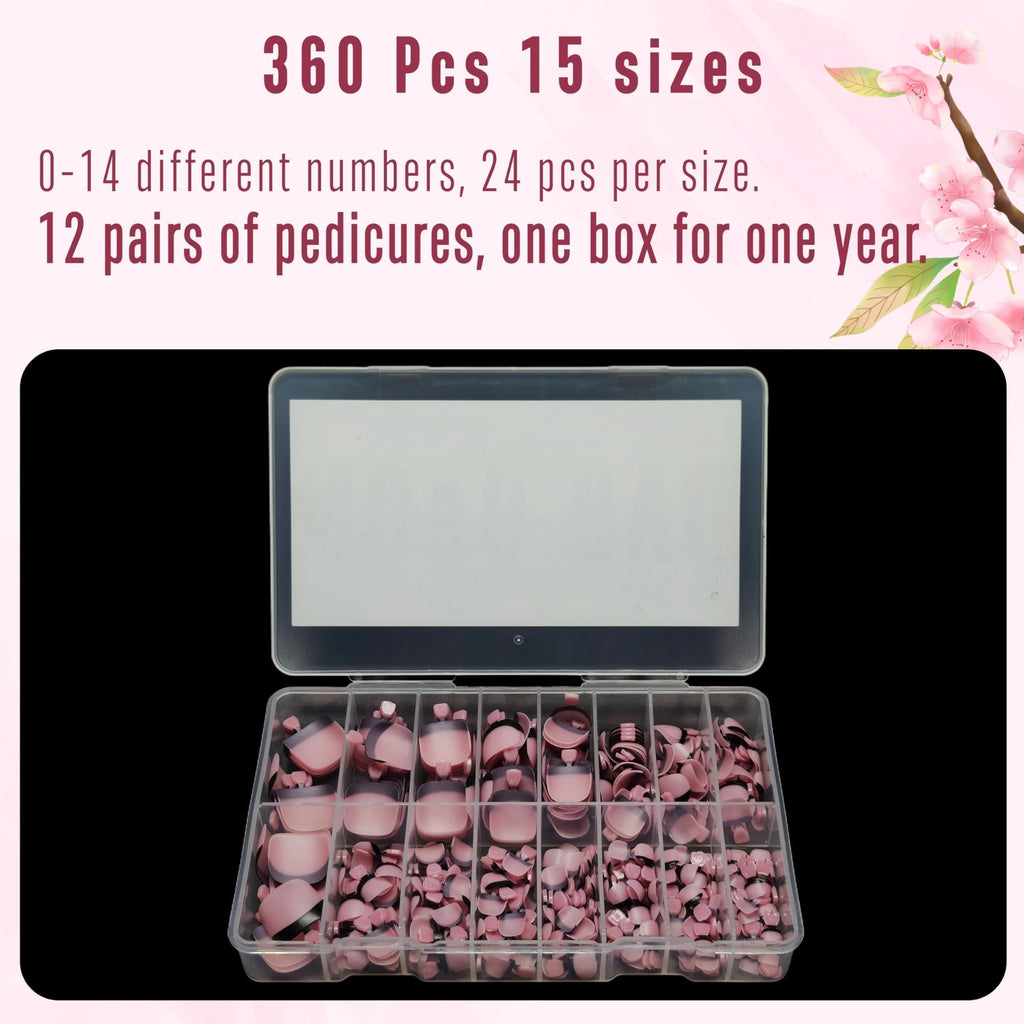 NOVO OVO Halloween Black French Tip Toe Nails Press On – Soft Gel Pedicure Kit