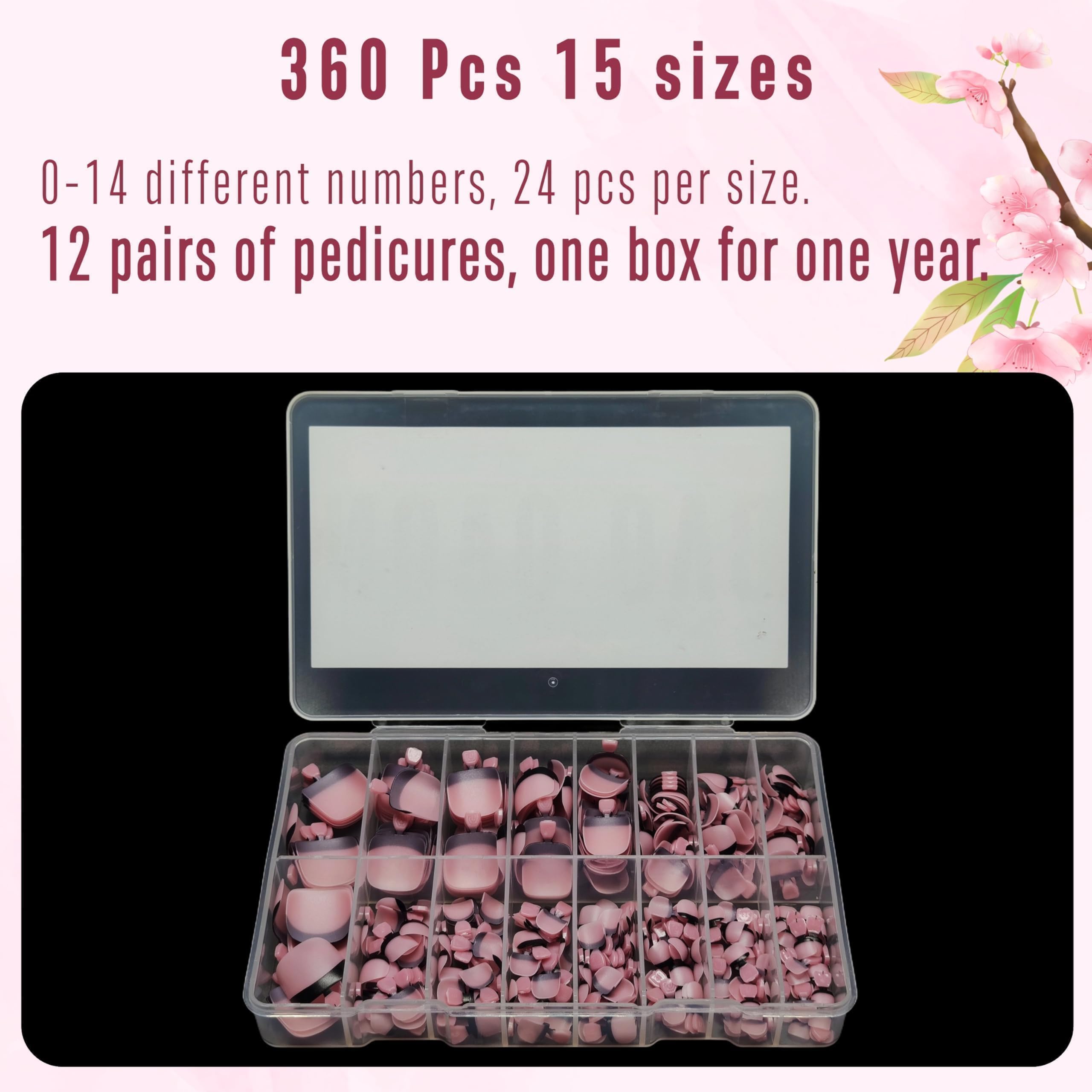 NOVO OVO Halloween Black French Tip Toe Nails Press On – Soft Gel Pedicure Kit