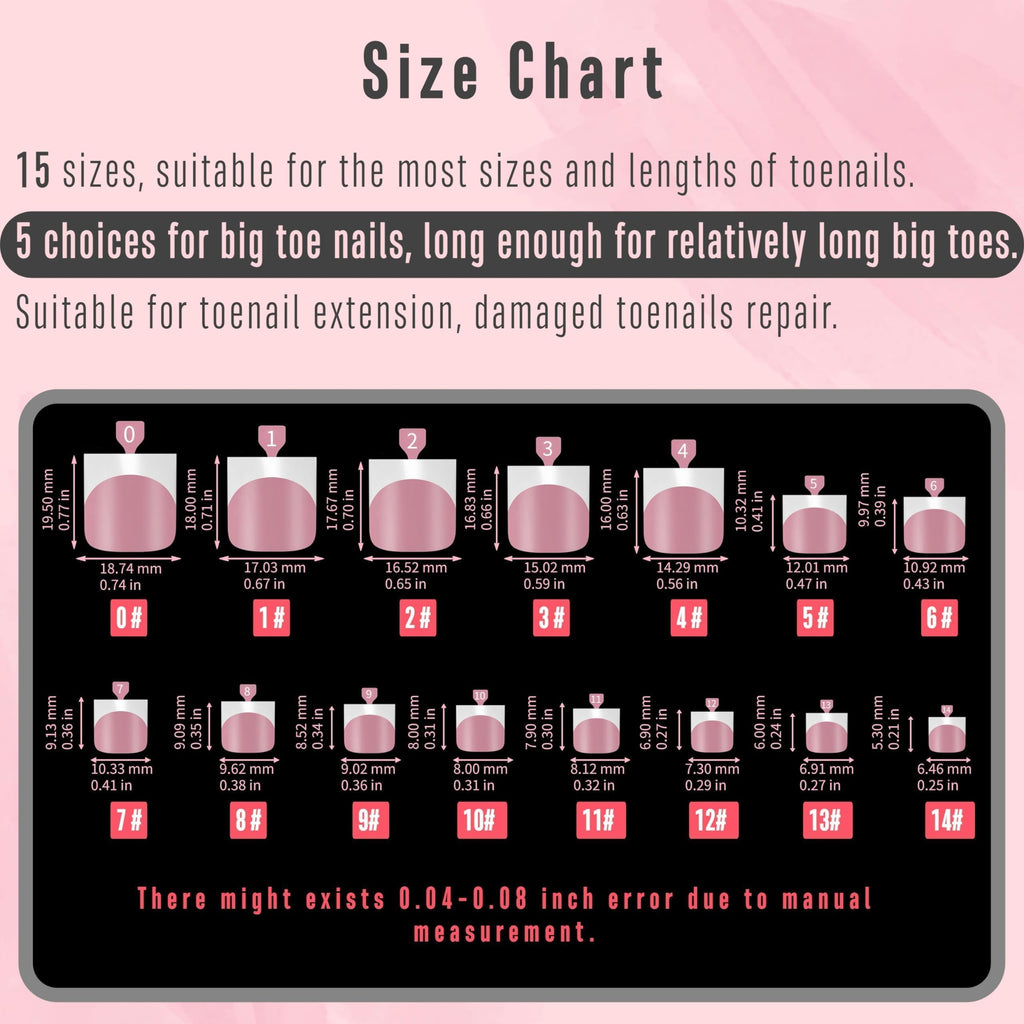 NOVO OVO French Tip Toe Nails Berry Pink – Press-On Tips with Pre-Applied Primer & Base Coat