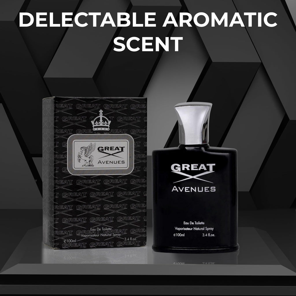 NovoGlow Great Avenues for Men – 100ml EDP Spray | Long-Lasting Woody, Fruity & Smoky Scent