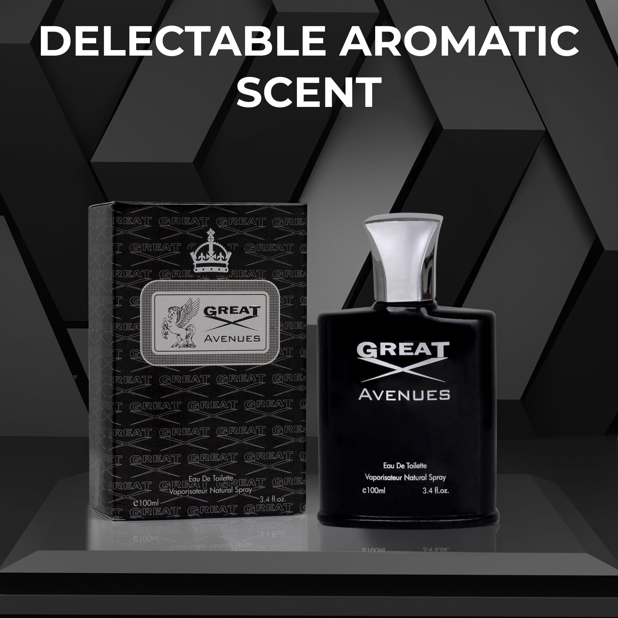 NovoGlow Great Avenues for Men – 100ml EDP Spray | Long-Lasting Woody, Fruity & Smoky Scent
