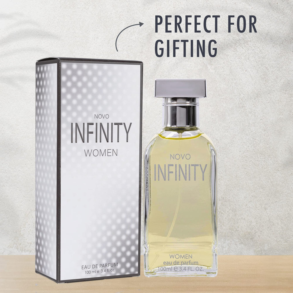 NovoGlow Infinity for Women – Eau de Parfum Spray 3.4 oz | Citrus, Floral & Musk