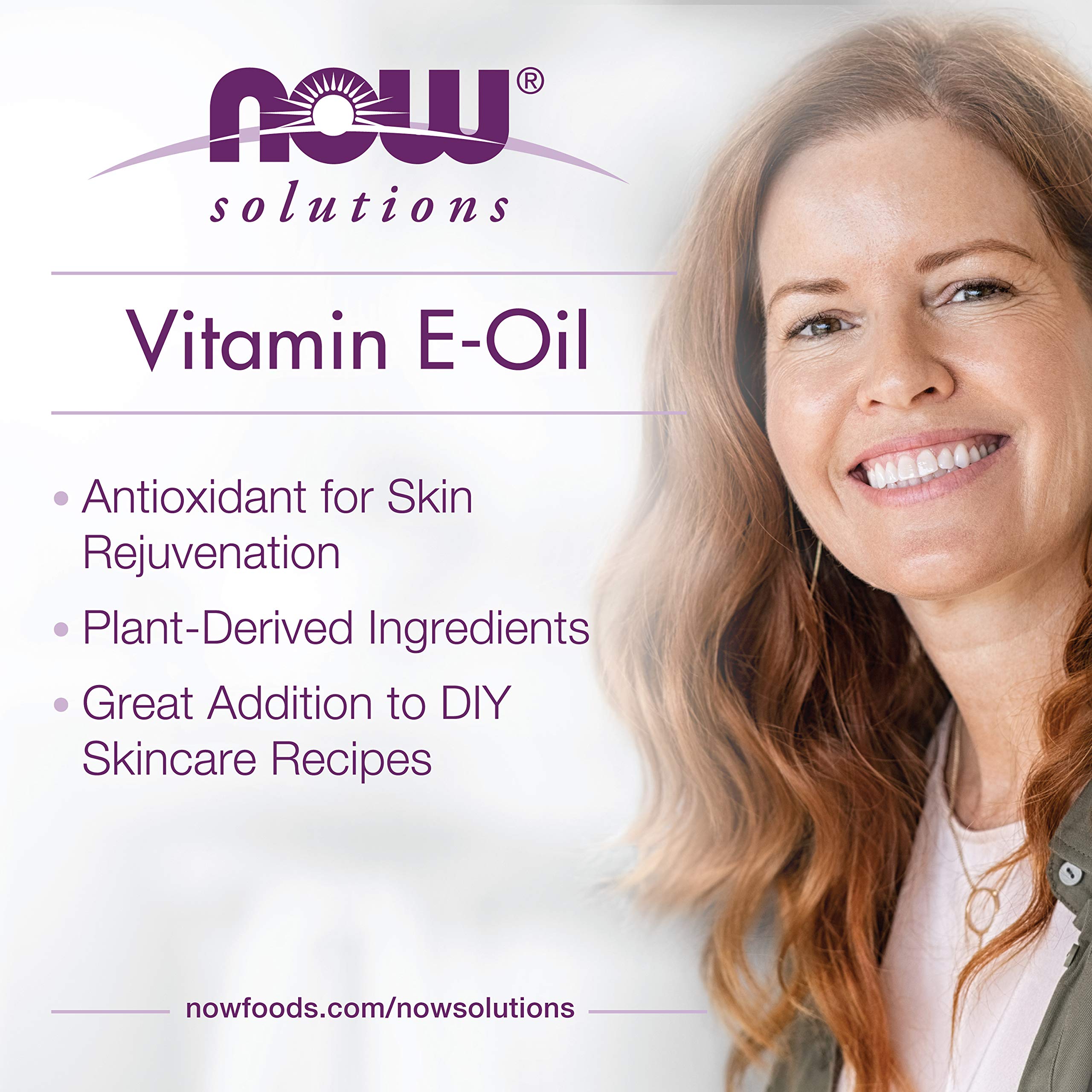NOW Foods Solutions E-Oil 23,000 IU - Natural Skin Rejuvenation & Moisturizer (1 oz)