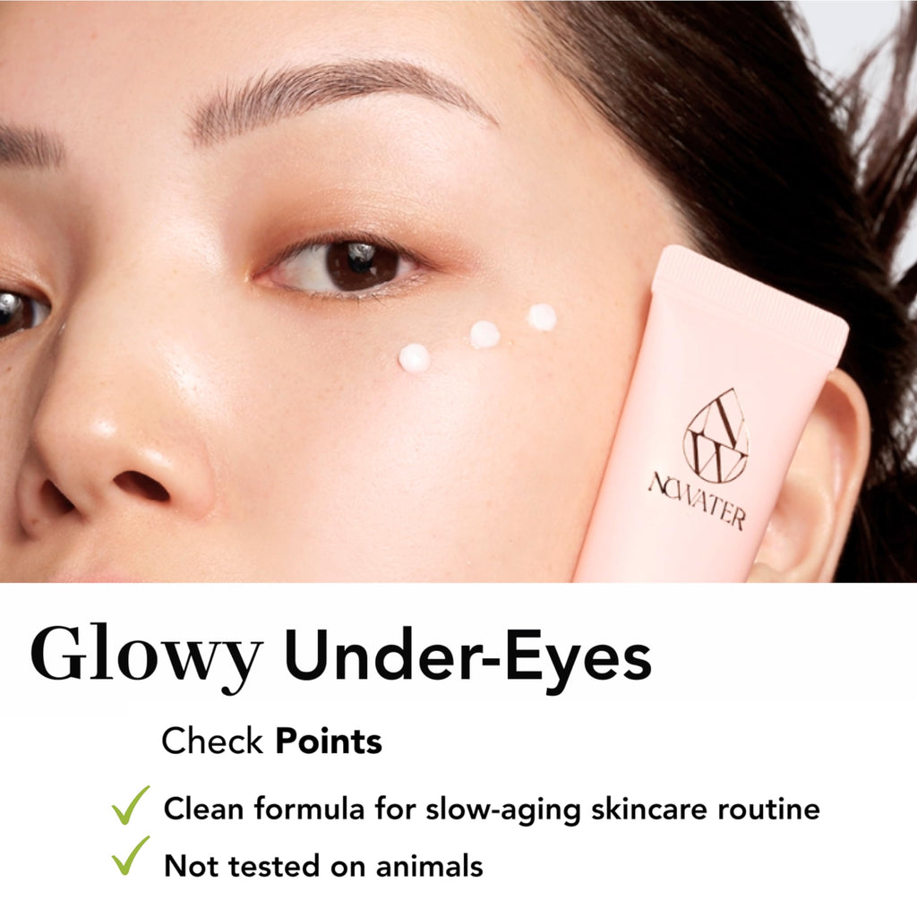 NOWATER Collagen Eye Cream for Wrinkles, Puffiness & Dark Circles | Hydrolyzed Collagen + Beta-Glucan