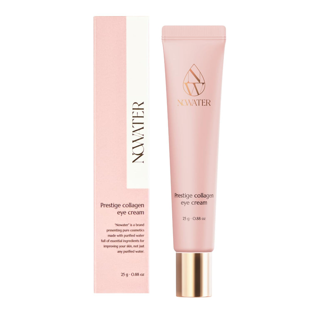 NOWATER Collagen Eye Cream for Wrinkles, Puffiness & Dark Circles | Hydrolyzed Collagen + Beta-Glucan