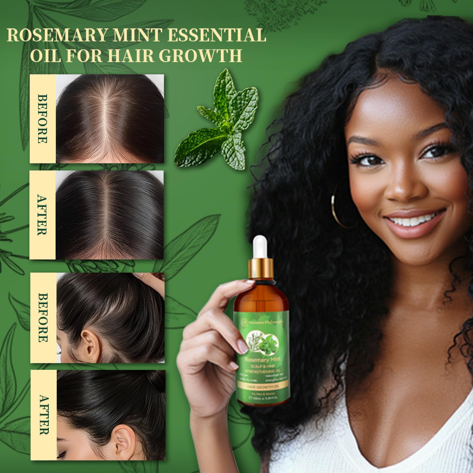 NP NATURES PHILOSOPHY Eyelash Growth Serum & Hair Growth Oil Set — Prostaglandin-Free, Vegan