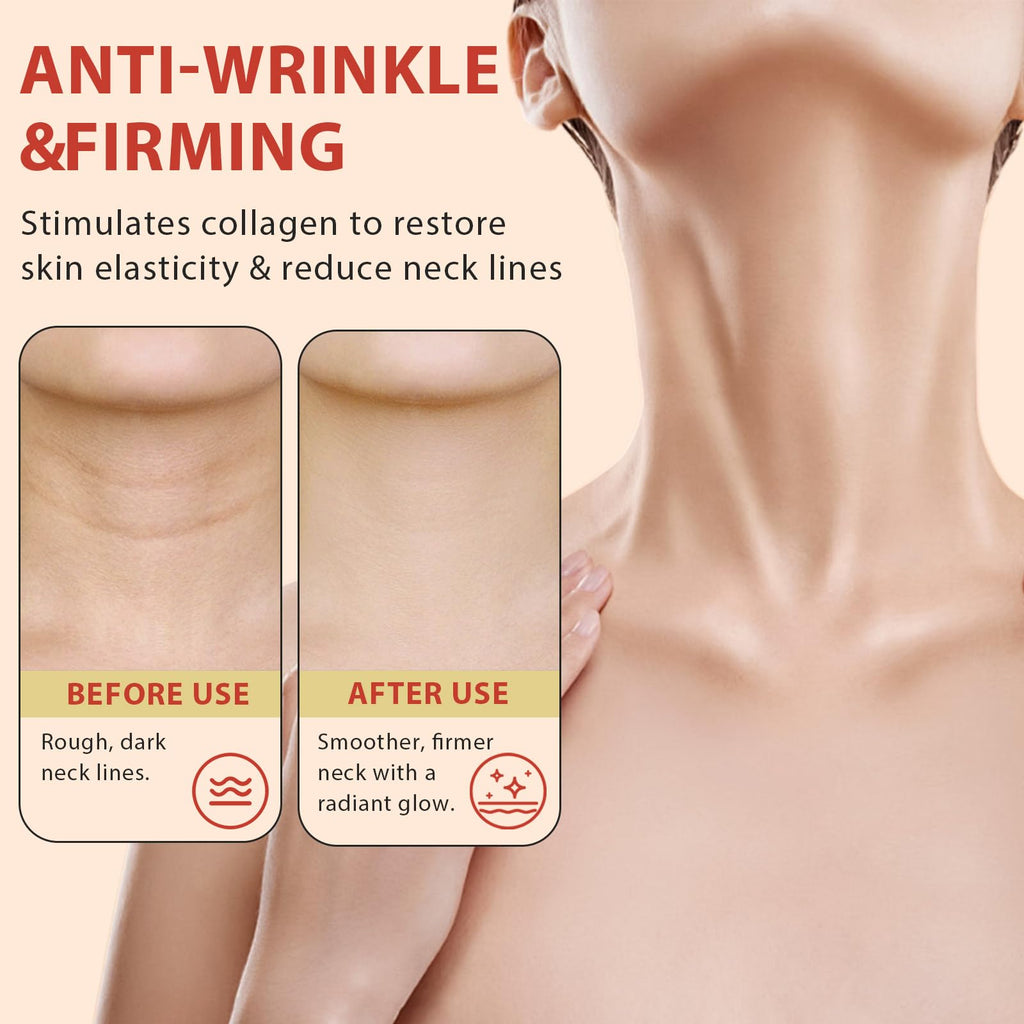 NQINQI AH-8 Firming Neck Cream with Roller – Lift, Tighten & Hydrate Neck & Chest (4.23 fl oz)