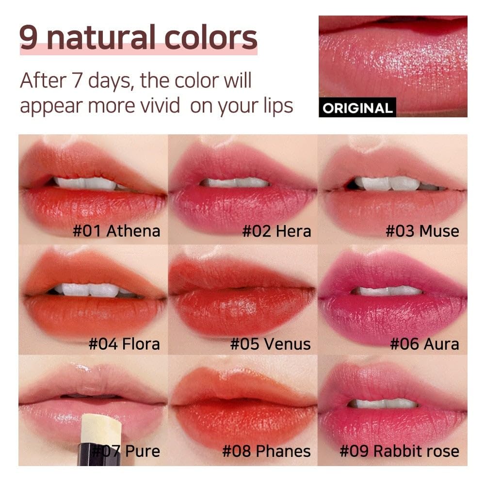 NS BEAUTY Lux Triple Lip Cure Balm Athena Red Orange – Natural Tinted Lip Care