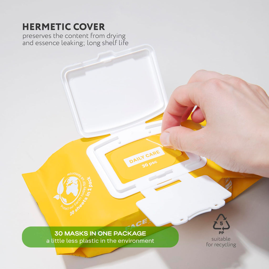 NSC Korean Sheet Masks with Niacinamide & Vitamin C – 30-Pack Hydrating K-Beauty Face Mask Set