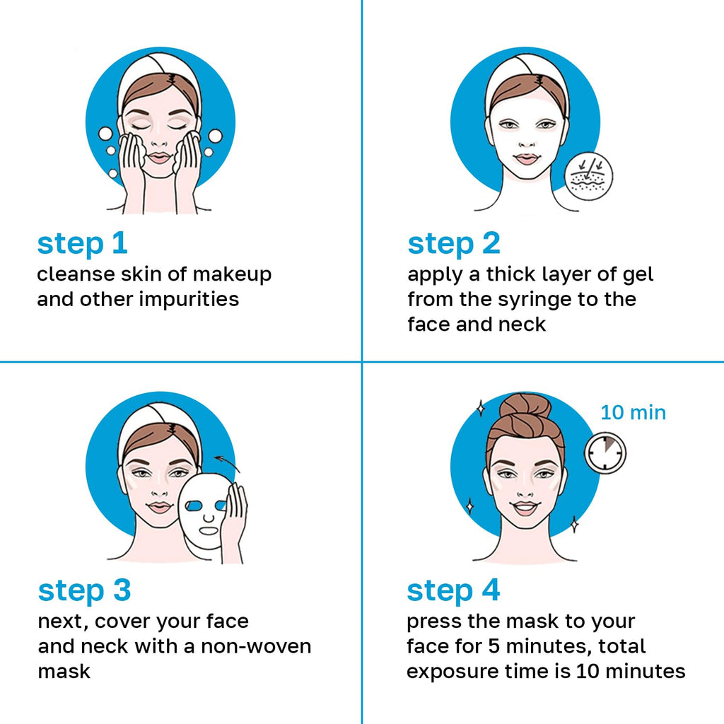 NSC Name Skin Care Korean Carboxy CO2 Therapy Mask Set – Hydrating Face & Neck Sheet Masks (Set of 2)