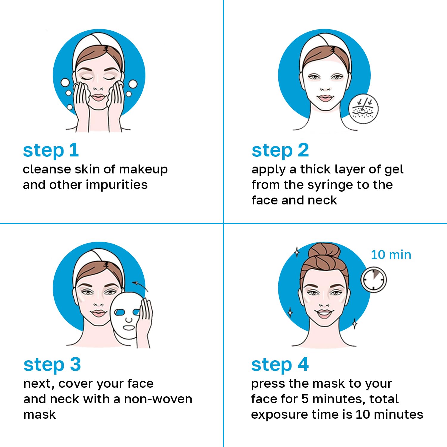 NSC Name Skin Care Korean Carboxy CO2 Therapy Mask Set – Hydrating Face & Neck Sheet Masks (Set of 2)