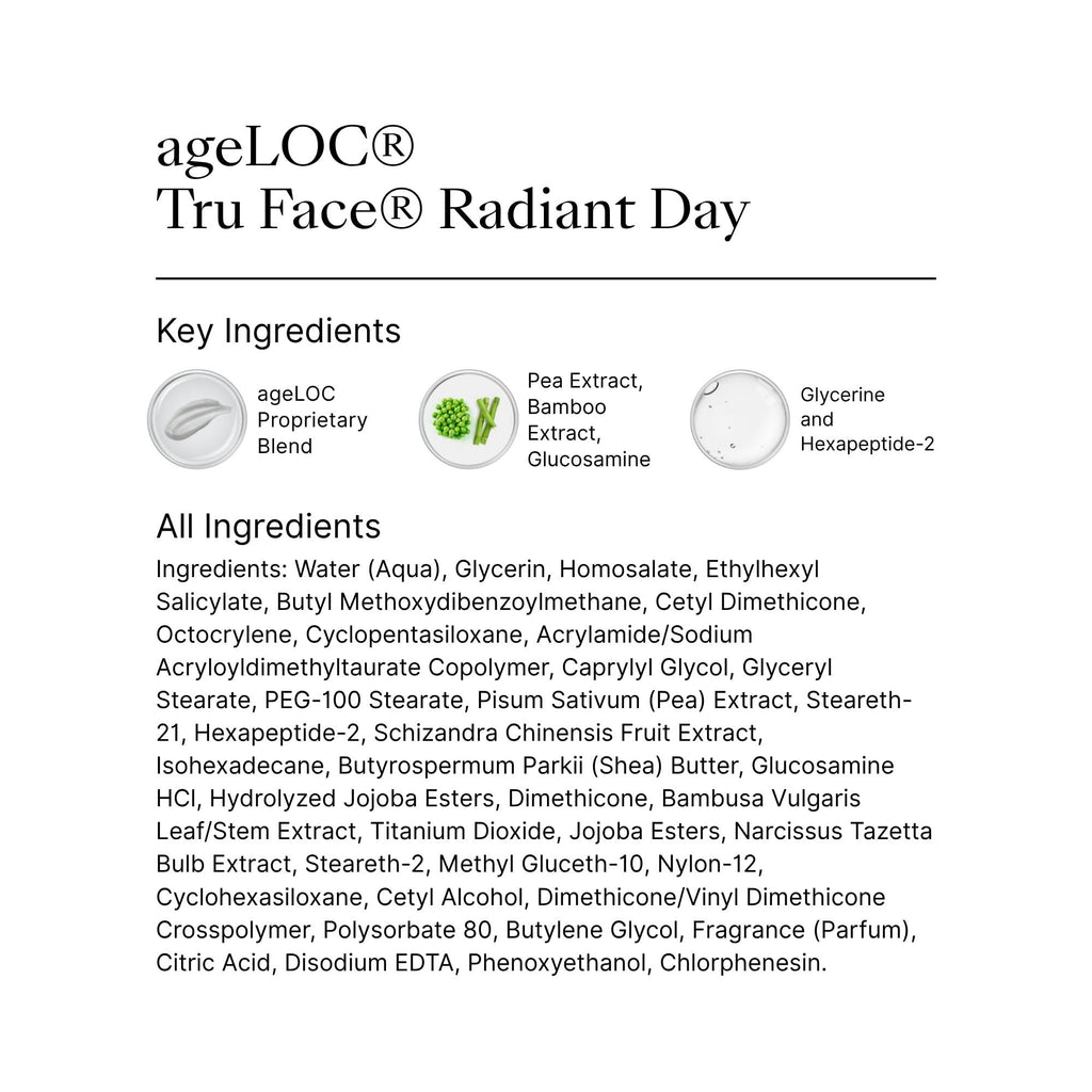 Nu Skin ageLOC Tru Face Radiant Day — Lightweight SPF 22 Moisturizer for Smoother, Youthful-Looking Skin | 1.0 fl oz