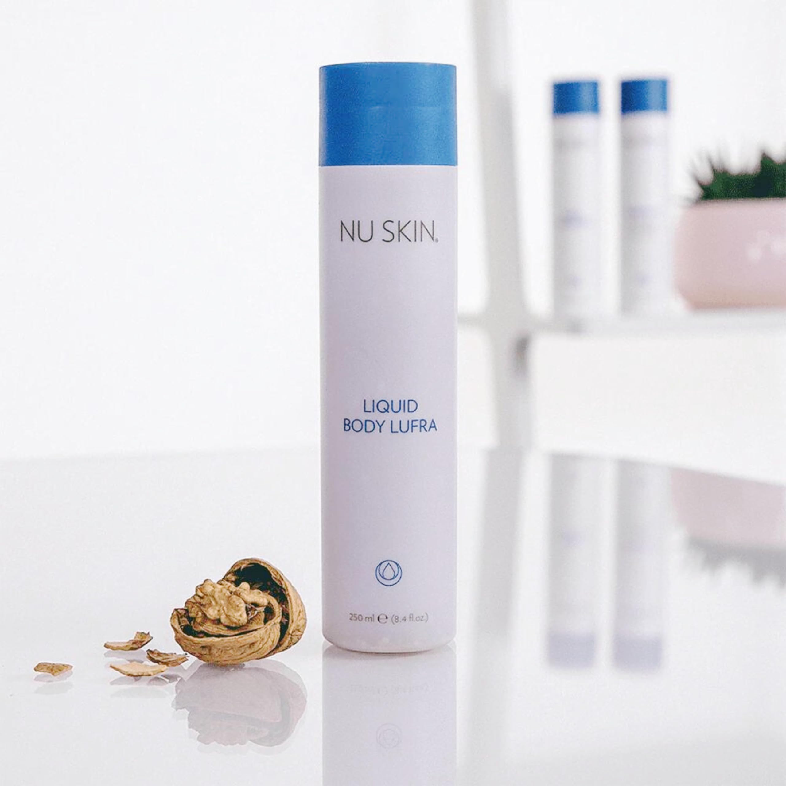 Nu Skin Liquid Body Lufra | Exfoliating Body Wash with Walnut Shells, Aloe Vera & Glycerin | 2 x 8.4 oz
