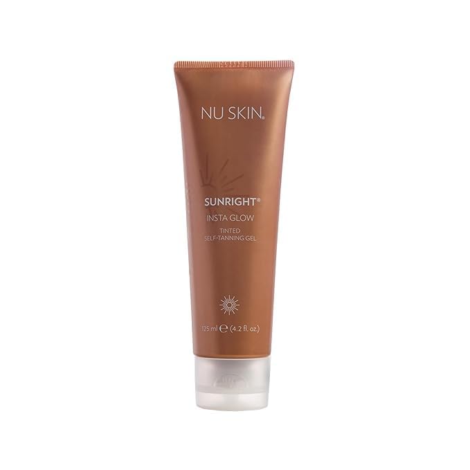 Nu Skin Sunright Insta Glow Self Tanner Gel – 4.2 oz, Face & Body Bronzer with Vitamin E, Avocado Oil & Amino Acids