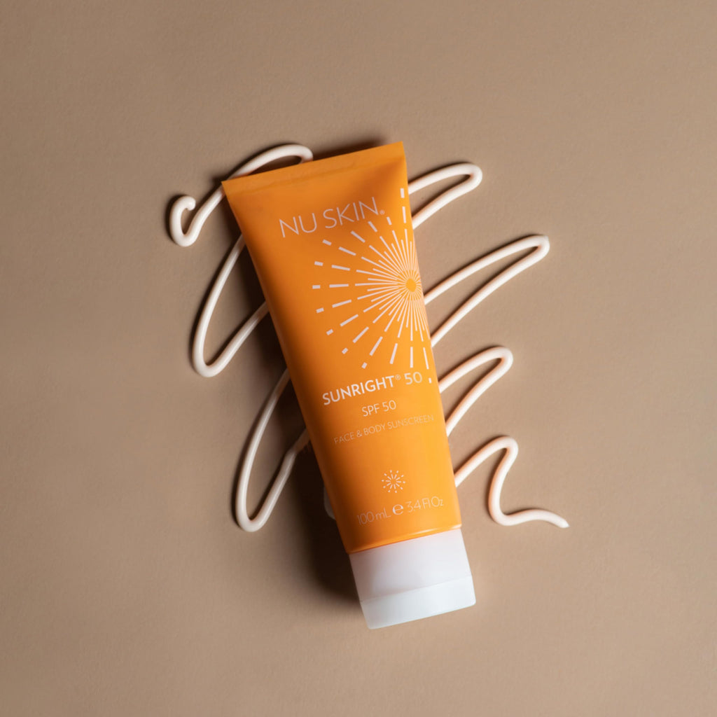 Nu Skin Sunright SPF 50 Face & Body Sunscreen | Broad-Spectrum Protection | Non-Greasy & Water-Resistant | 3.4 fl oz
