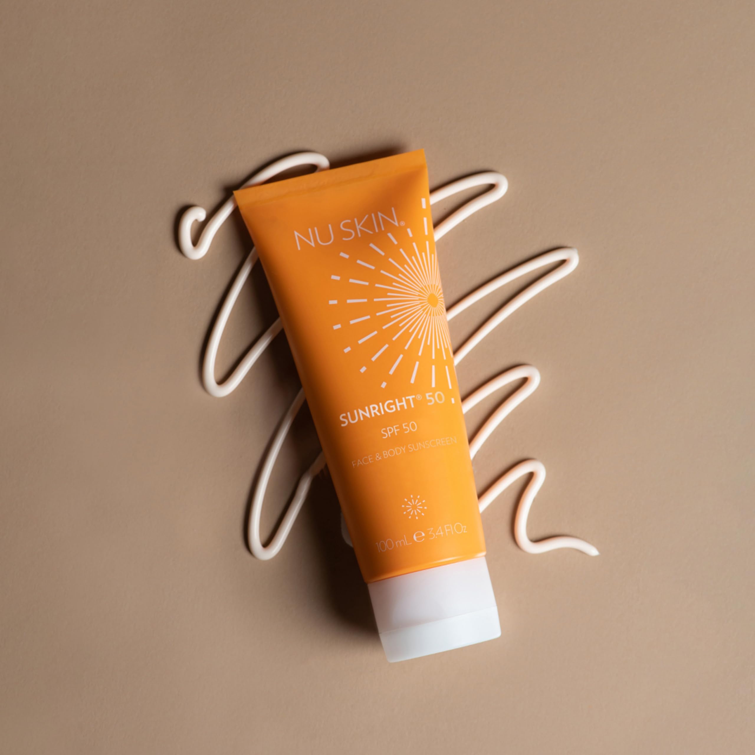 Nu Skin Sunright SPF 50 Face & Body Sunscreen | Broad-Spectrum Protection | Non-Greasy & Water-Resistant | 3.4 fl oz