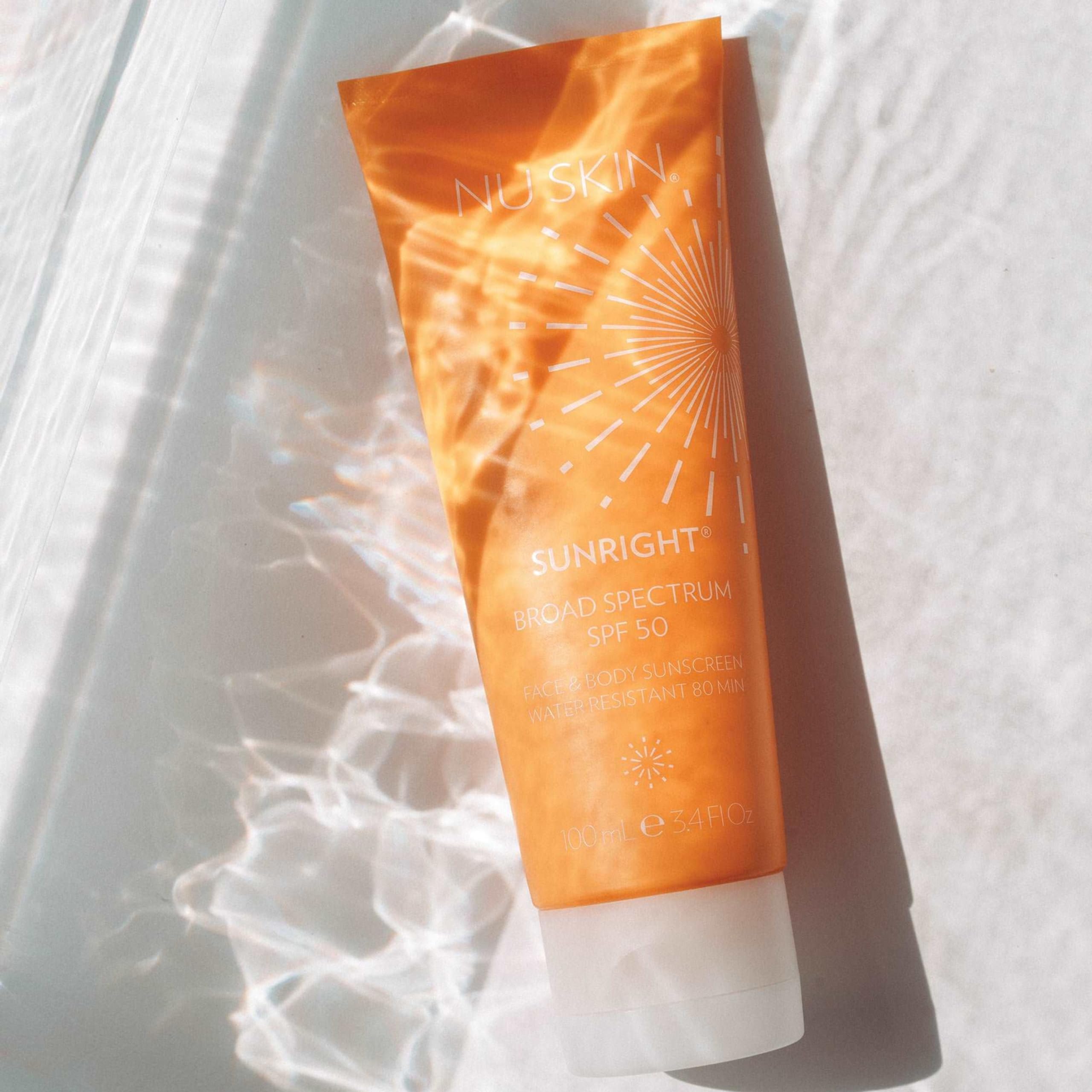 Nu Skin Sunright SPF 50 Face & Body Sunscreen | Broad-Spectrum Protection | Non-Greasy & Water-Resistant | 3.4 fl oz