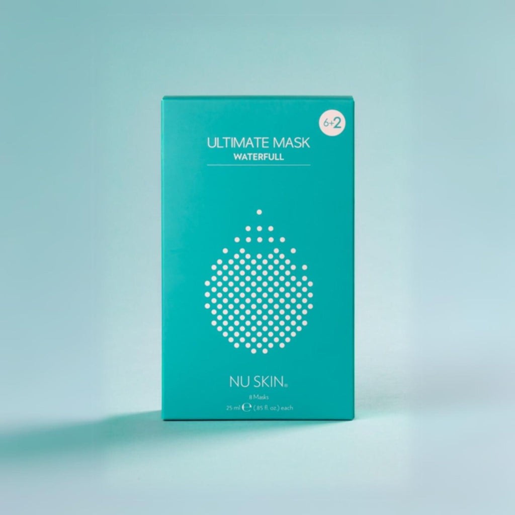 Nu Skin Ultimate Mask Waterfull – Botanical Eucalyptus Microfiber Hydration Mask for Soft, Supple Skin (8 Masks)
