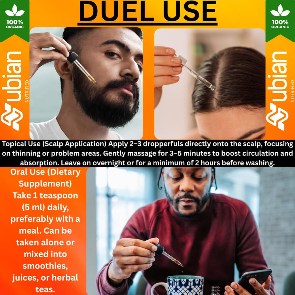 Nubian Nutrified Organic Pumpkin Seed Oil – DHT Blocker for Hair Growth