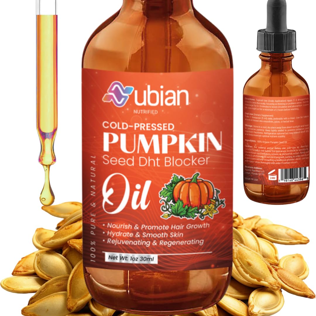 Nubian Nutrified Organic Pumpkin Seed Oil – DHT Blocker for Hair Growth