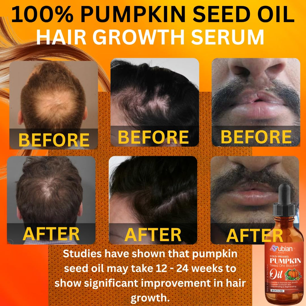 Nubian Nutrified Organic Pumpkin Seed Oil – DHT Blocker for Hair Growth