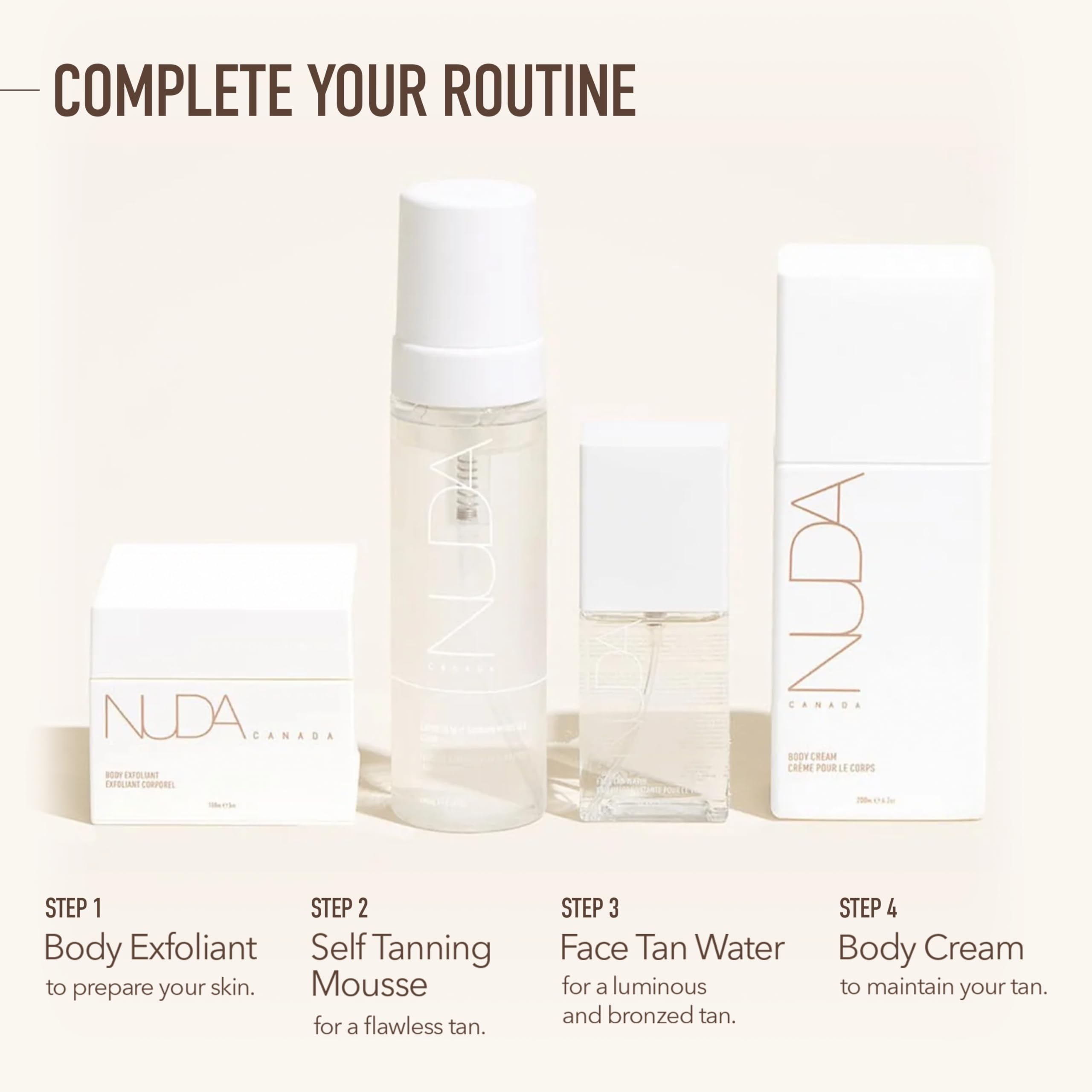 Nuda CloudMist Face Tan Water | Buildable Bronzer-Free Self Tanner for Light–Medium Complexions | Vitamins, White Tea & Rosehip | 75 mL
