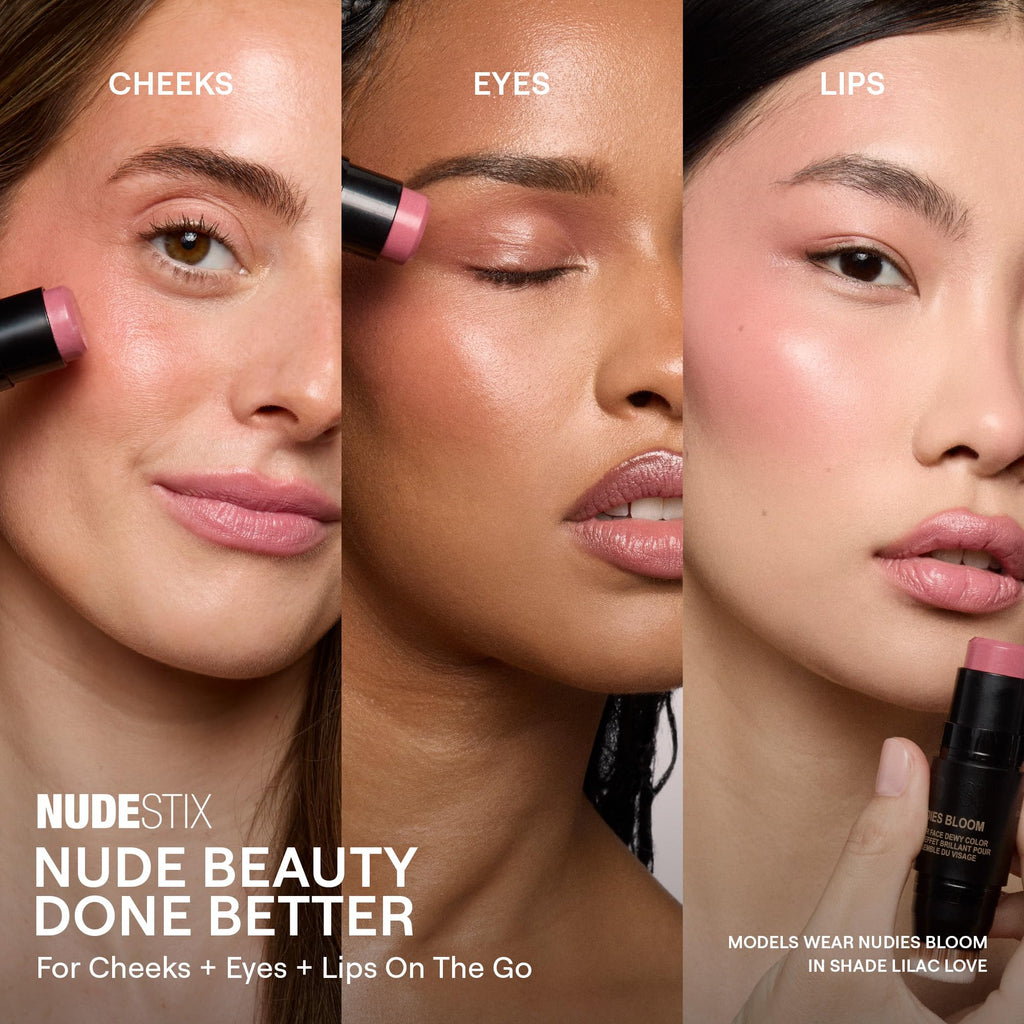 Nudestix Nudies Bloom All Over Dewy Color – 3-in-1 Cream Blush in Crimson Lover