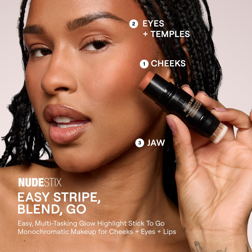 Nudestix Nudies Bronze All Over Matte Bronzer Stick – 3-in-1 Cream Bronzer for Cheeks, Eyes & Lips | Buildable Sun-Kissed Glow | Vegan, Long-Wear Makeup (Manila)