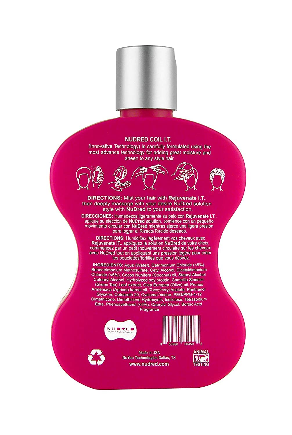 NuDred Coil I.T. Curly Hair Moisturizer — Hydrating Cream for Black Hair, 8 oz