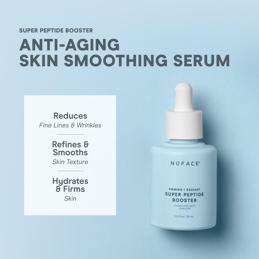 NuFACE Super Peptide Booster Face Serum – Skin Firming Peptide Serum with IonPlex for Microcurrent Results (1 oz)