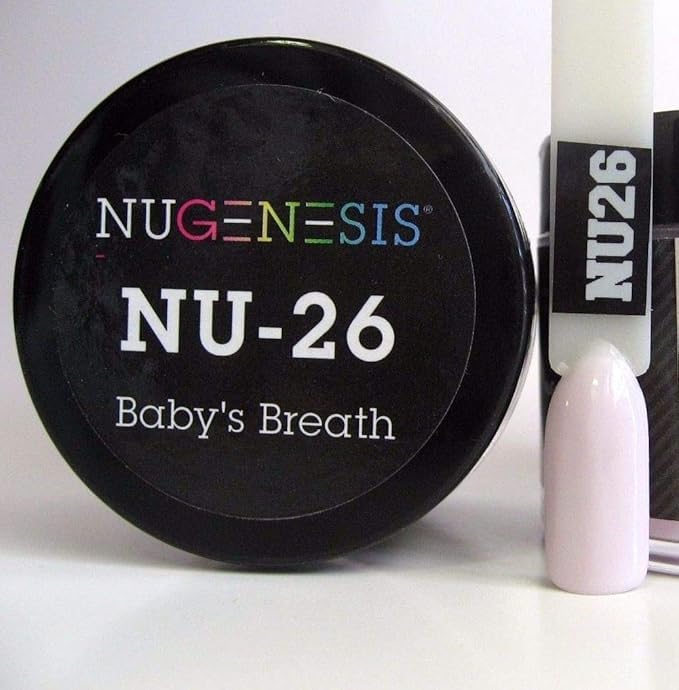 Nugenesis Dip Powder NU26 Baby's Breath – Long-Lasting Neutral Nail Color