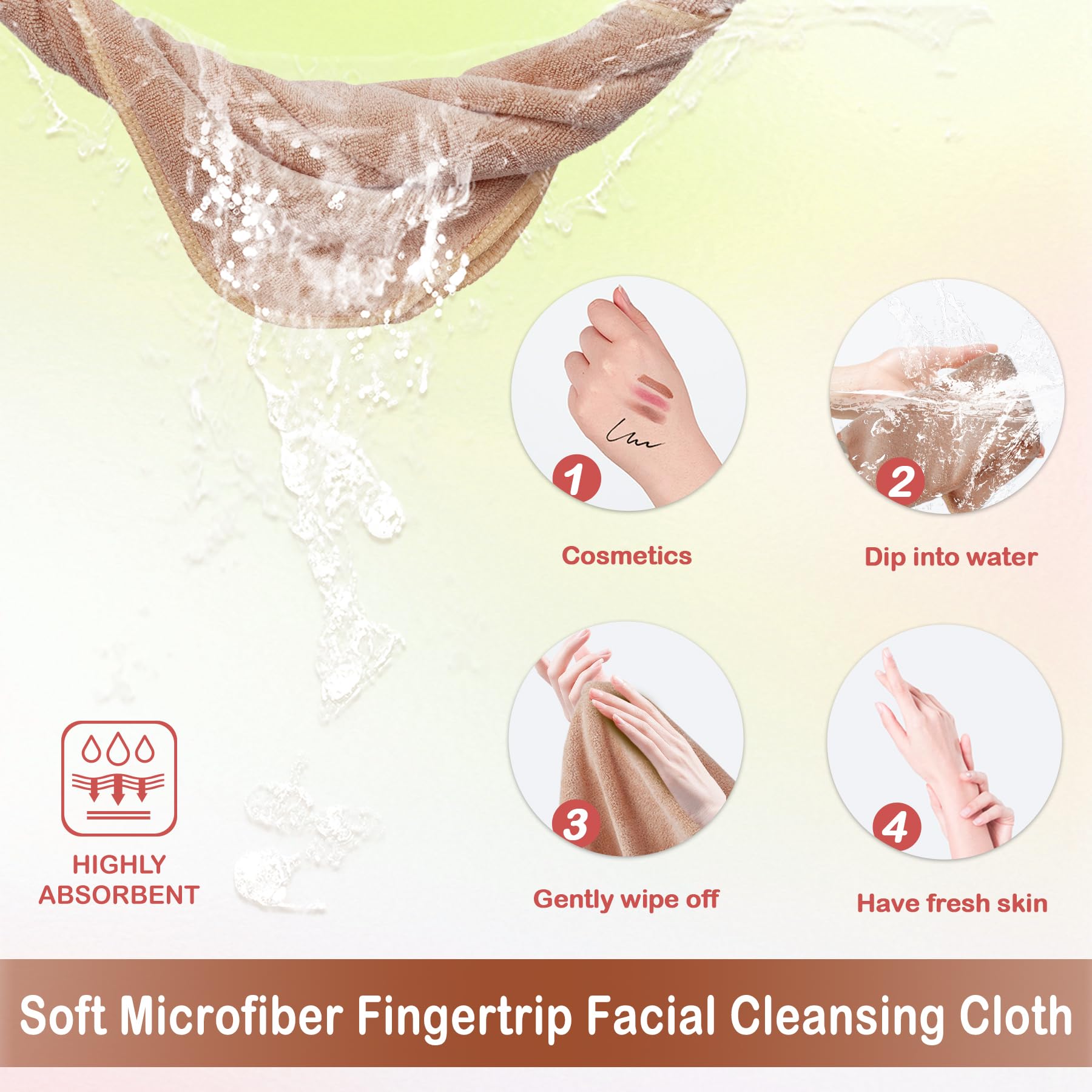 NUGILLA Makeup Remover Cloths — 6-Pack, 12x12 in Reusable Microfiber Towels for Face