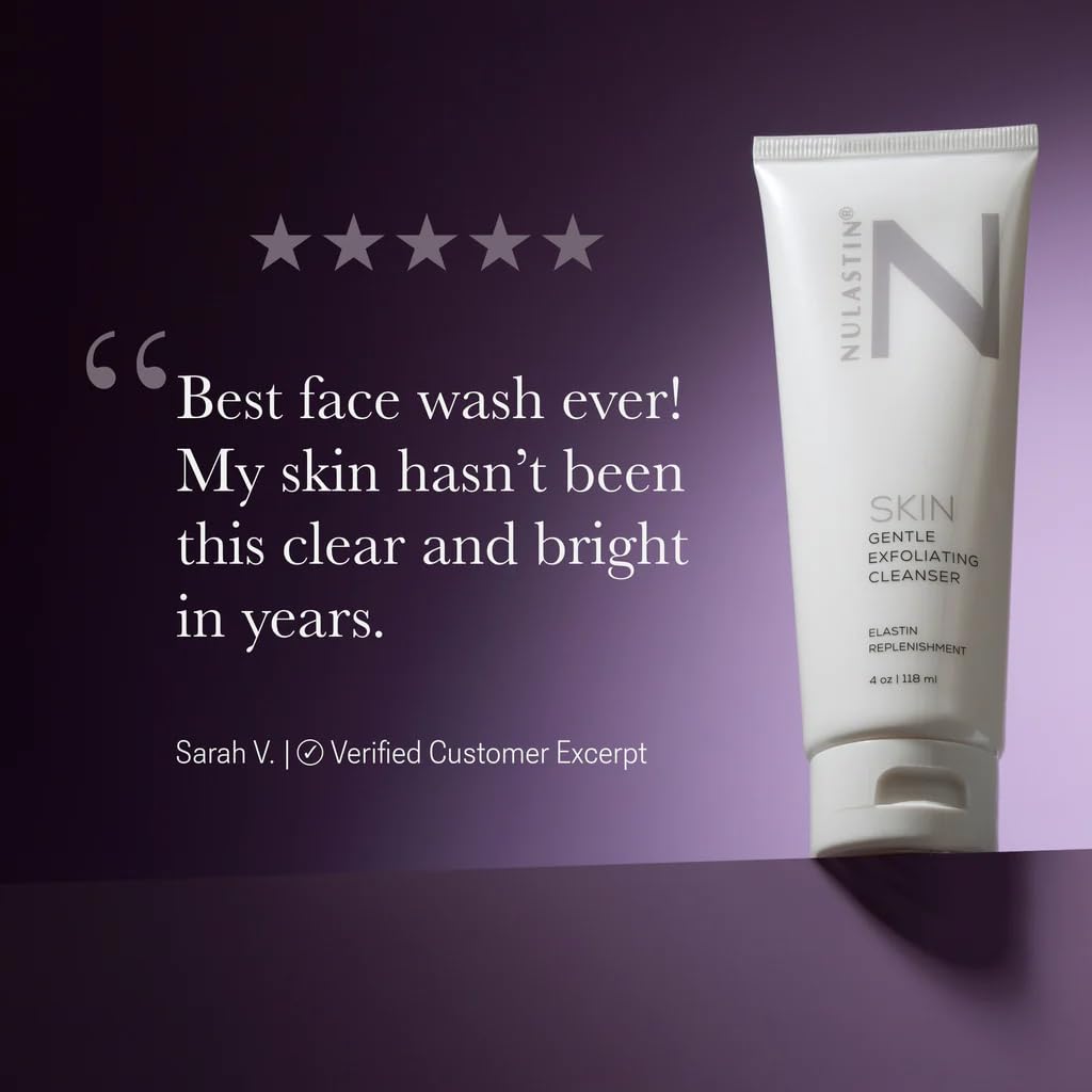 NULASTIN Gentle Exfoliating Face Wash – Sulfate-Free, Vegan, Cruelty-Free (4 oz)