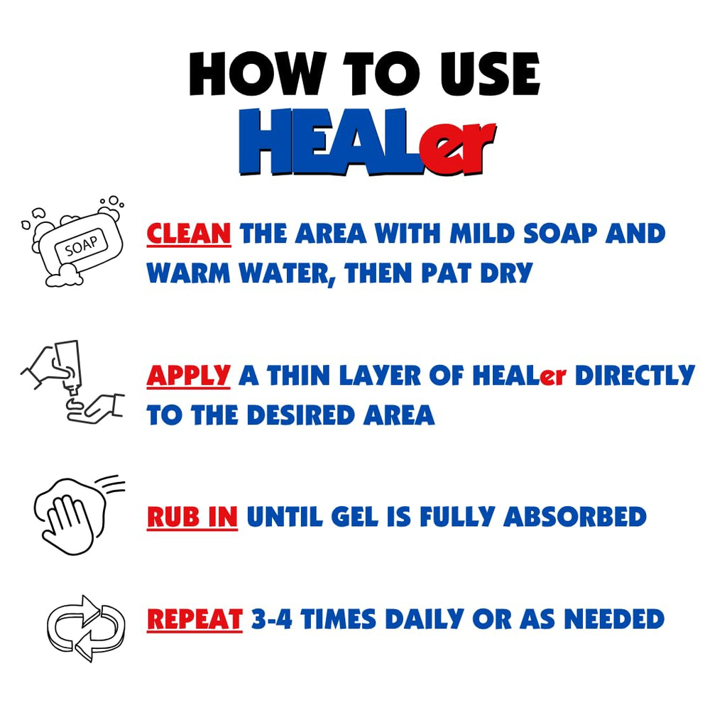 NUMBer HEALer Tattoo Aftercare Gel – Fast-Absorbing Aloe & Vitamin E Moisturizer (3oz Travel Size)