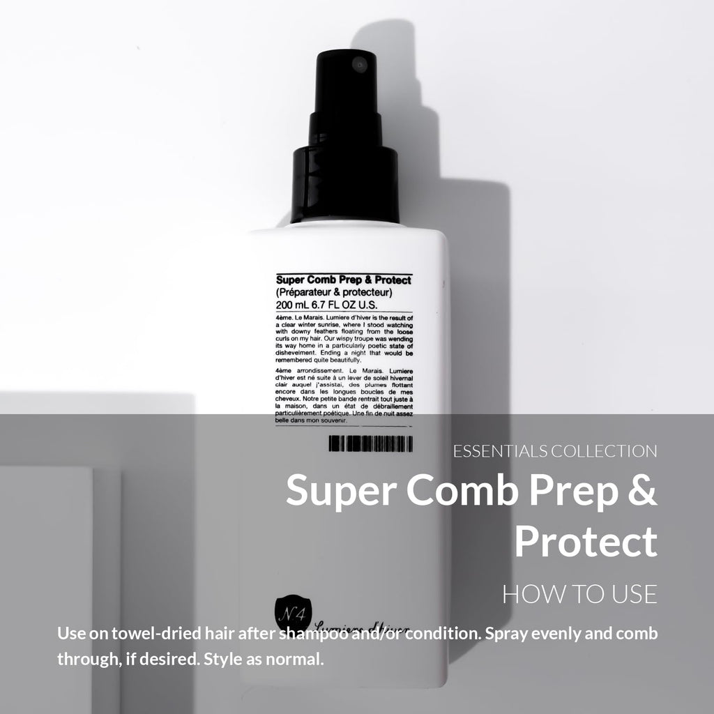 Number 4 Super Comb Prep & Protect – Leave-In Conditioner Spray, Heat Protectant, 6.7 oz