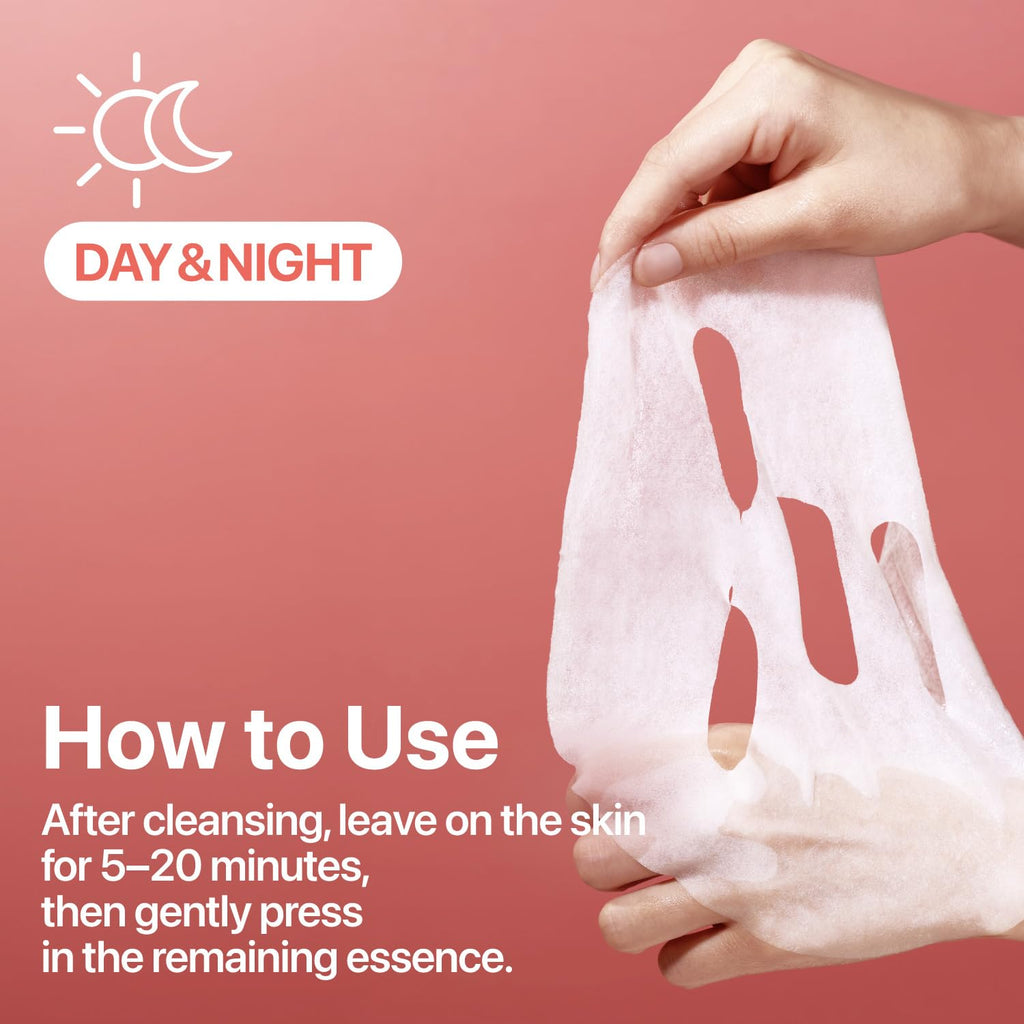 numbuzin No.3 Sheet Mask – Tingle-Pore Softening, Pore-Minimizing Hydration (5 Sheets)